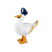 Figur, Gans, "Goose", Kunstharz, weiß,