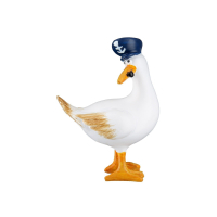 Figur, Gans, "Goose", Kunstharz, weiß,