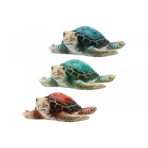 Maritime Dekofigur Schildkröte Laureen aus Polyresin