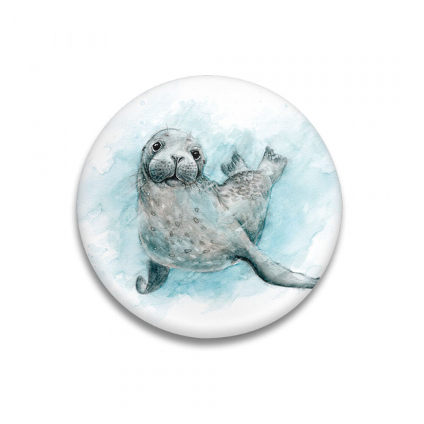 Dekomagnet Swimming Sealmatte Optik 55 mm maritim