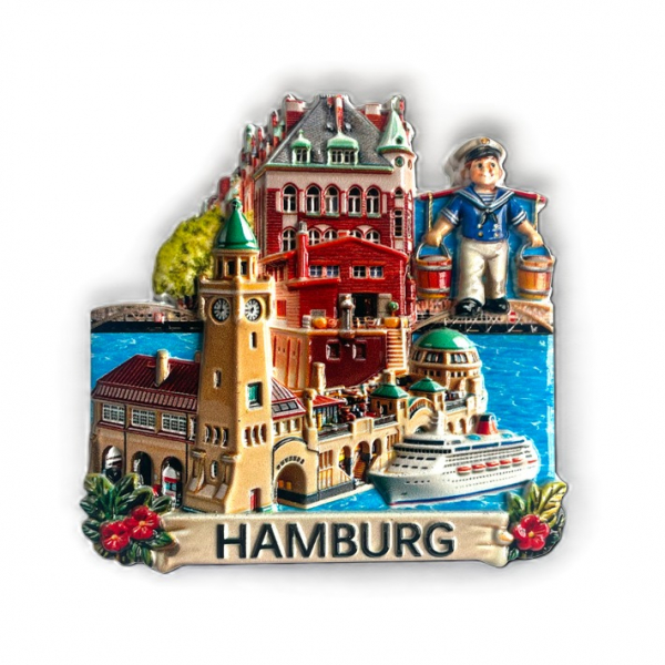 Hamburg Magnet Landungsbrücken – Maritime Collage