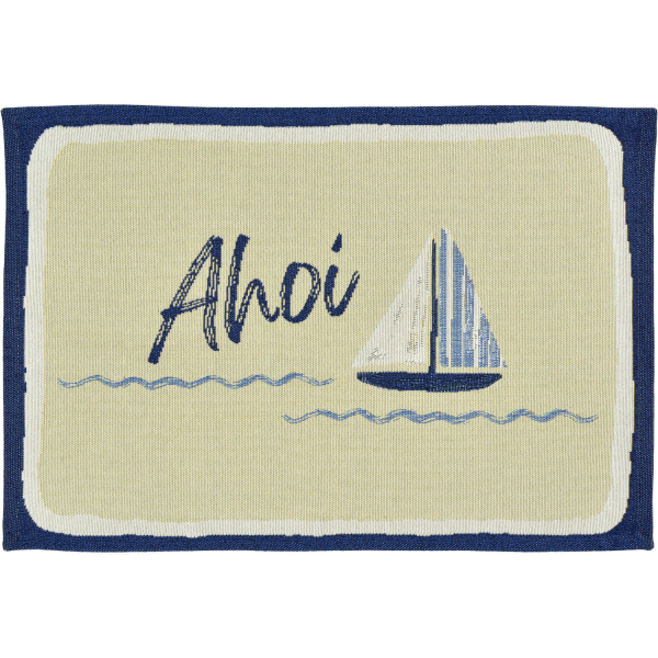 Tischset SURF 32 x 48 cm – Maritim mit Segelboot & Ahoi