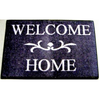 Fussmatte Welcome home anthrazit