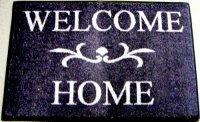 Fussmatte Welcome home anthrazit
