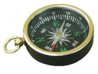 Kompass mit Ring Messing schwarz