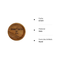 Maritimer Glas-Untersetzer - Runder Untersetzer aus rustikaler Eiche Holz mit eingebranntem Motiv (61346)