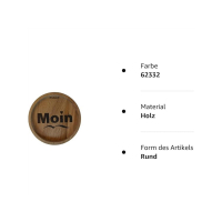 Maritimer Glas-Untersetzer - Runder Untersetzer aus rustikaler Eiche Holz mit eingebranntem Motiv (62332)