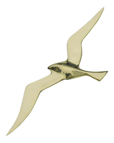 Möwe-Wandhänger, Messing. 30cm
