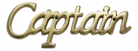 Türschild - CAPTAIN, Messing, 18x7x0,5 cm