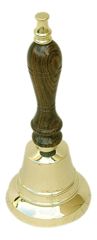 Tischglocke, Messing mit Holzgriff