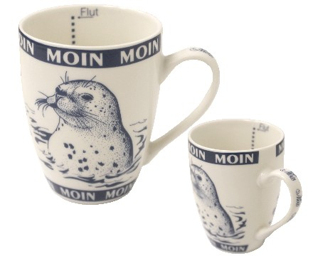 Becher „Moin Moin“ Seehund Bauchig 250 ml Navy