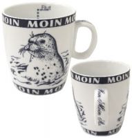 Becher „Moin Moin“ Seehund Bauchig 170 ml Navy