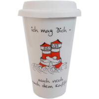 Lustiger Coffee to go Reisebecher - Kaffeebecher mit...
