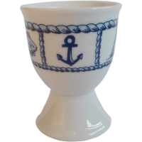 Porzellan & Glas Eierbecher mit maritimen Motiven -...