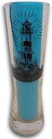 Pilstulpe Bierglas Set mit gedrucktem Motiv - Maritime Biergläser mit Leuchtturm und Norddeutschem Grundgesetz 300 ml