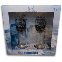 Pilstulpe Bierglas Set mit gedrucktem Motiv - Maritime Biergläser mit Nixe "Nordseeperle" und Norddeutschem Grundgesetz 300 ml