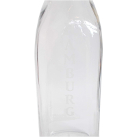 Hamburg Deko-Flasche mit geätztem Motiv und Bügelverschluss - Maritime Trinkflasche mit Hamburger Skyline und Schriftzug - 1 Liter