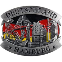 Metallmagnet HH Deutschland silber