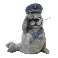 Seehund mit Fernrohr – Maritime Dekofigur 5 cm