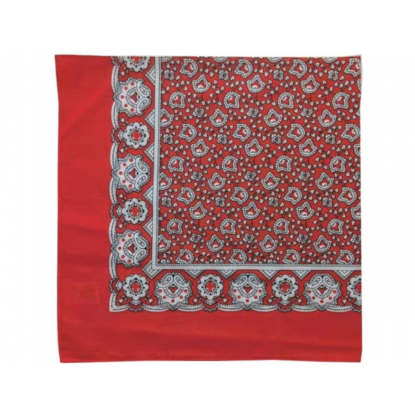 Vierecktuch Paisley Rot 70x70 cm aus 100 % Baumwolle