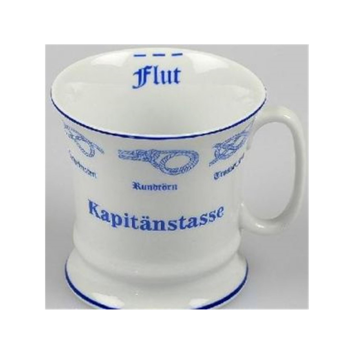 Buddel-Bini Kapitänstasse – Bauchig Mit Seemannsknoten Und Ebbe-Flut-Design