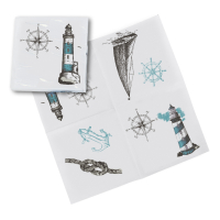 Servietten Leuchtturm maritim, 20 Stück